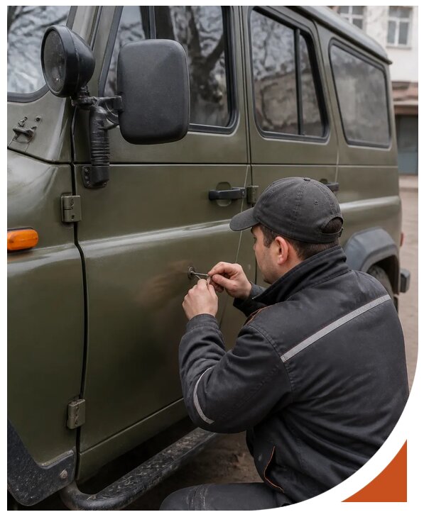 Профессиональное вскрытие автомобиля УАЗ без повреждений в Луге